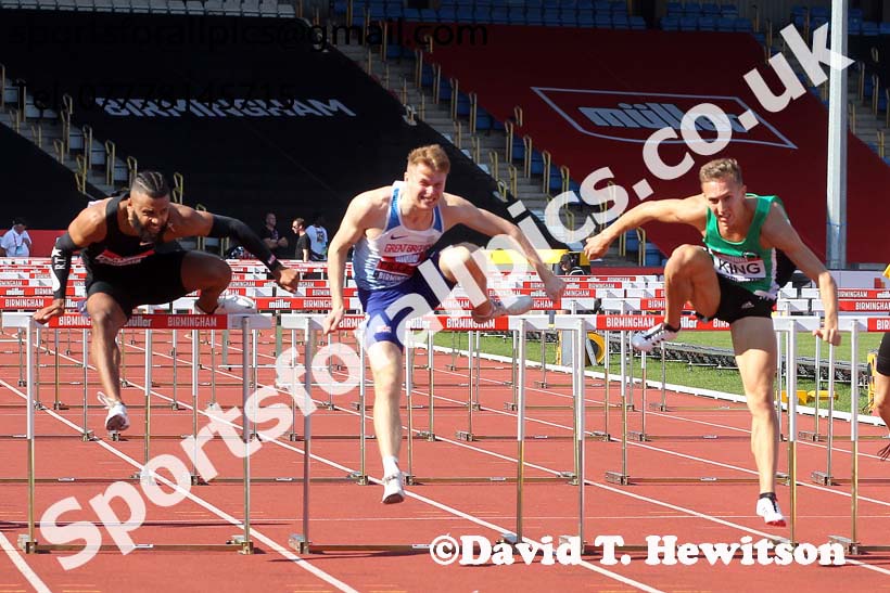 Mens 110 metres hurdles, 2019 Muller British Championships, Alexander Stadium, Birmingham. Photo: David T. Hewitson/Sports for All Pics